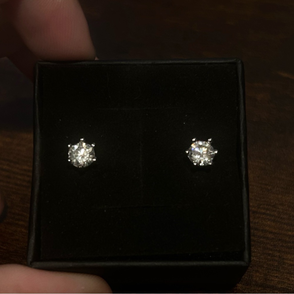 Elegant Moissanite Stud Earrings
